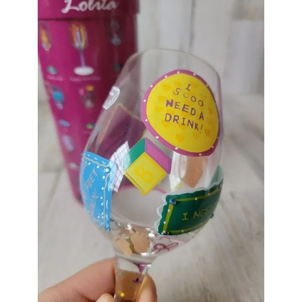 Lolita new‎ mommy wine glass baby parent mom drinkware